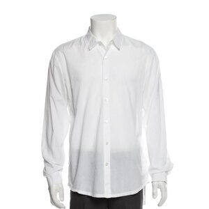 Men's XL - James Perse White Cotton Shirt.  Pristine.